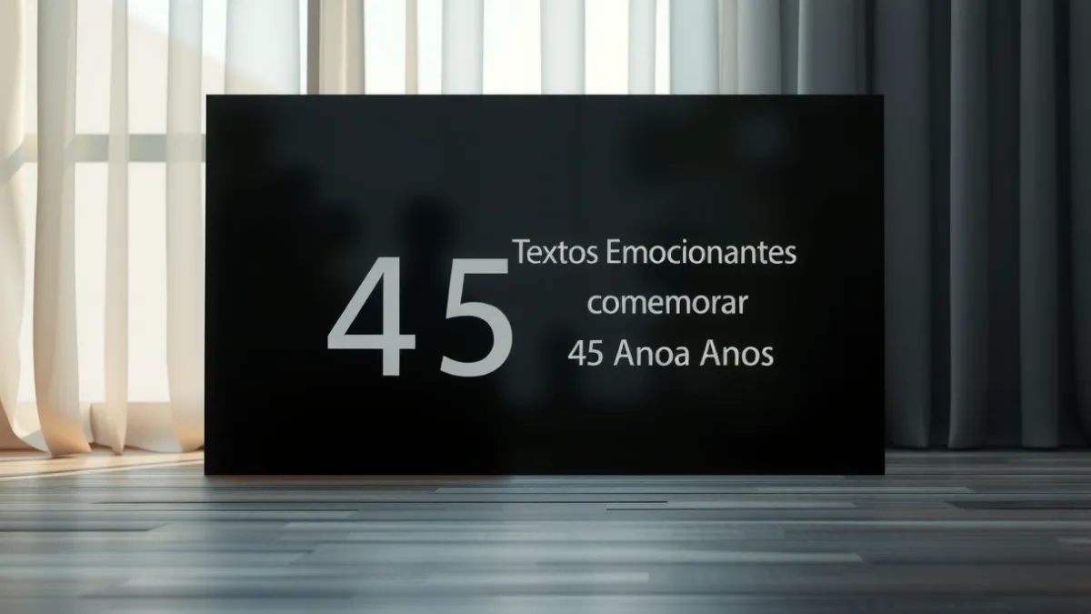 Textos Emocionantes para Comemorar 45 Anos
